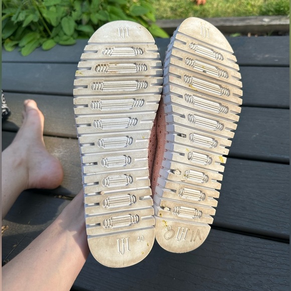 ILSE Jacobsen pink slip on leather platform sneakers 9 40 - Picture 3 of 6